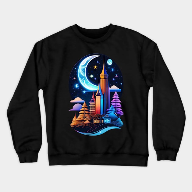 Village Art Crewneck Sweatshirt by Master Yo